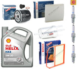 FOR VW POLO HATCH 1.0 PETROL BOSCH SERVICE KIT + SHELL 504 507 5W30 OIL +SPARKS