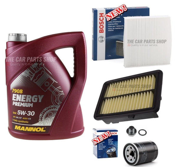 FOR HONDA JAZZ MK4 2015+ BOSCH SERVICE KIT WITH 5L FUCHS XTR