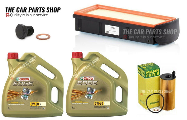 FOR BMW X5 3.0 xDrive 30d MANN-FILTER SERVICE KIT MANN AIR OIL FILTER 8L CASTROL
