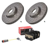 FOR MERCEDES E220 D AMG S213 BREMBO FRONT BRAKE DISCS 342MM & PADS & SENSOR
