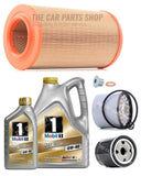 6L 0W40 & AIR OIL FUEL SERVICE KIT FOR PEUGEOT BOXER 270 1.9 TD 1999