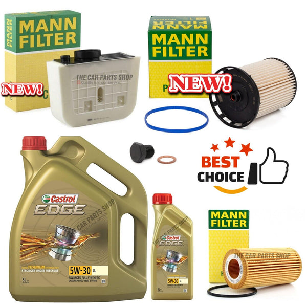 FOR VW TOUAREG 2.0 TDI V6 MK3 MANN-FILTER SERVICE KIT MANN AIR OIL FUEL & 6L OIL