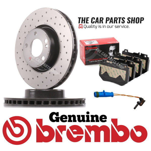 FOR MERCEDES C220 BLUETEC W205 BREMBO DRILLED FRONT DISCS 318MM & BREMBO PADS