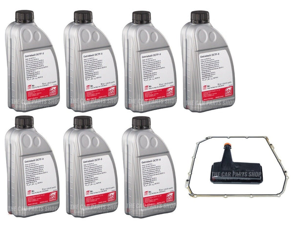 FOR AUDI A5 2.0 TDI 07-15 7SPEED GEARBOX SERVICE KIT 7L FEBI DCTF FLUID & FILTER