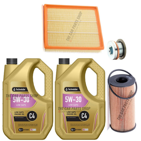 SERVICE KIT FOR RENAULT MASTER 2.3 DIESEL MK3 10L C4 5W30 & AIR OIL FILTER