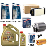 FOR MERCEDES W205 V205 S205 C205 A205 FULL BOSCH SERVICE KIT WITH 6L CASTROL OIL
