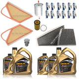 FOR BENTLEY CONTINENTAL GT 6.0 MK1 COMPLETE SERVICE KIT 13L OIL FILTERS 12 PLUGS