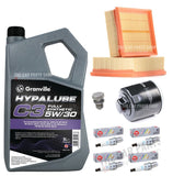 FOR VW POLO 1.4 PETROL MK3 SERVICE KIT 5L 5W30 AIR OIL FILTER NGK PLATINUM X 4