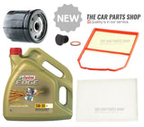 FOR SKODA CITIGO 1.0 PETROL SERVICE KIT 4L CASTROL & AIR OIL POLLEN FILTER