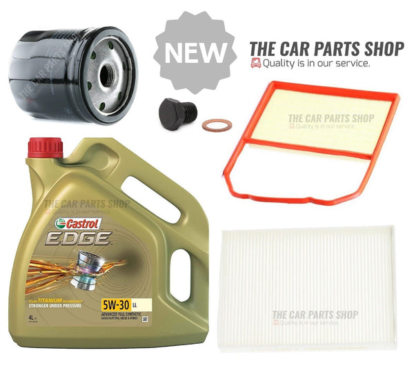 FOR SKODA CITIGO 1.0 PETROL SERVICE KIT 4L CASTROL & AIR OIL POLLEN FILTER