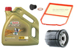 FOR SKODA CITIGO 1.0 PETROL SERVICE KIT 4L CASTROL 5W30 & AIR AND OIL FILTER KIT
