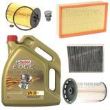 FOR SEAT LEON 1.6 TDI ST MK3 FULL SERVICE KIT 5L CASTROL & ALL NEW FILTERS PACK