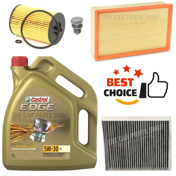 FOR SEAT LEON 1.6 TDI ST MK3 SERVICE KIT NEW AIR OIL CABIN & CASTROL EDGE KIT