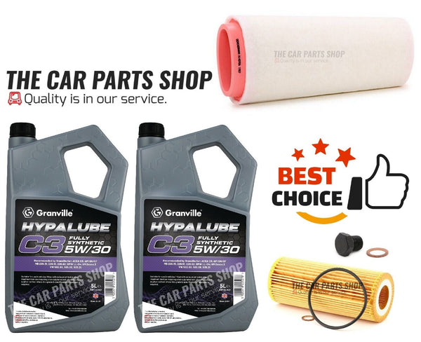FOR BMW 730D E66 SERVICE KIT 10L GRANVILLE 5W30 & AIR FILTER OIL FILTER