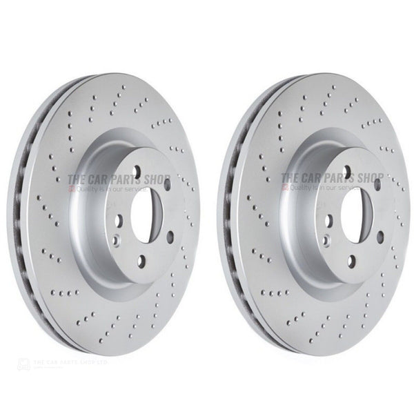 FOR MERCEDES SLK250 R172 DRILLED PAGID FRONT BRAKE DISCS 344MM