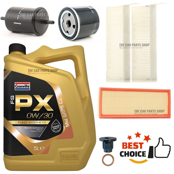 FOR CITROEN C5 1.2 AIRCROSS SERVICE KIT 5L 0W30 ENGINE OIL & AIR OIL FUEL CABIN