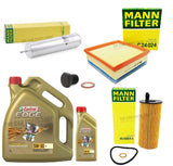 MANN FILTER SERVICE KIT FOR BMW 118D F20 6L CASTROL & AIR OIL FUEL KIT