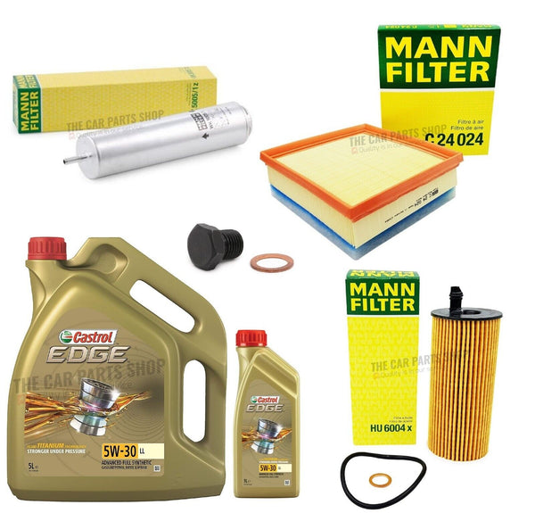 MANN FILTER SERVICE KIT FOR BMW 118D F20 6L CASTROL & AIR OIL FUEL KIT