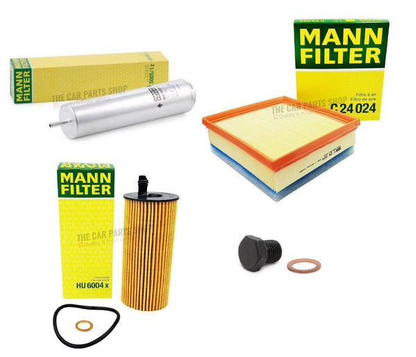 FOR BMW 118D F20 MANN FILTER SERVICE KIT AIR OIL FUEL FILTER & PLUG