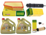 FOR BMW 740D G11 G12 MANN SERVICE KIT 8L CASTROL & AIR FUEL OIL PLUG