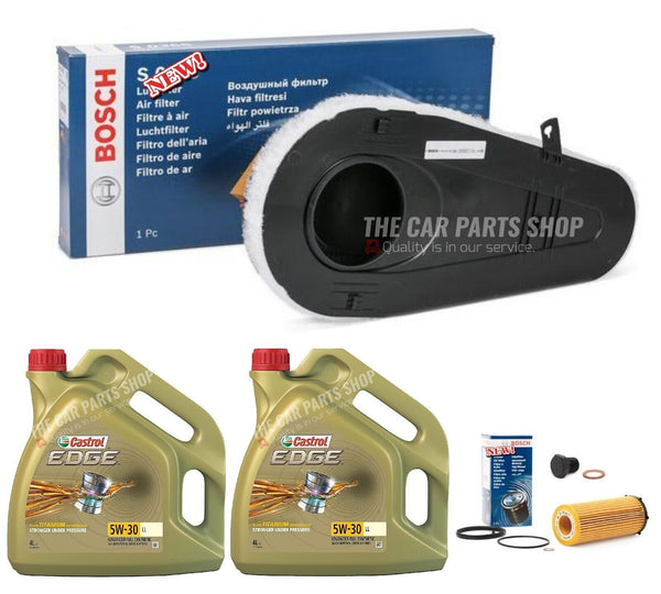 FOR BMW 520D TOURING F11 SERVICE KIT 8L CASTROL OIL & OIL & AIR FILTER KIT