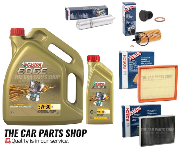 5L CASTROL & BOSCH AIR OIL CABIN BOSCH SERVICE KIT BMW 1 SERIES 2.0 118d