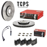 FOR MINI 2.0 JCW F56 335MM DIMPLED GROOVED BREMBO FRONT BRAKE DISCS & PADS