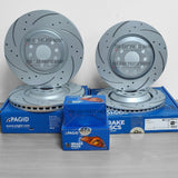 FOR SEAT LEON FR 1.5 TSI MK3 PAGID FRONT & REAR DRILLED & GROOVED DISCS & PADS