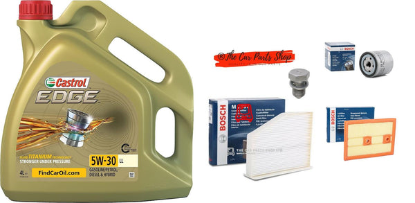 FOR SCIROCCO 1.4 TSI BOSCH FILTERS SERVICE KIT & 4L CASTROL ENGINE OIL