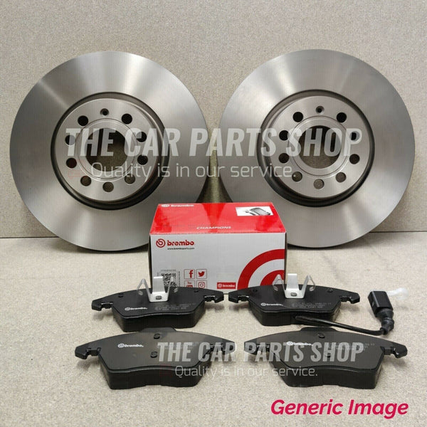 FOR VW TIGUAN 2.0 TDI MK1 REAR BRAKE DISCS 300MM & BREMBO PADS SE