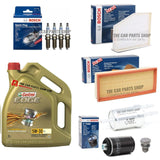 FOR VW SCIROCCO 2.0 PETROL 08-15 FULL BOSCH SERVICE KIT WITH 5L CASTROL LONGLIFE