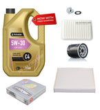 FOR TOYOTA AURIS 1.6 VVTi SERVICE KIT 5L OIL & AIR OIL FILTER WITH SPARK PLUGS