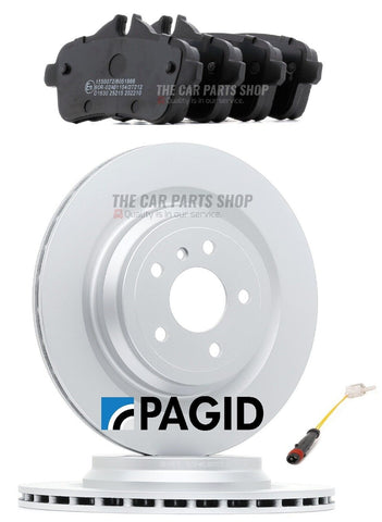 FOR MERCEDES ML350 BLUETEC W166 PAGID REAR BRAKE DISCS 330MM REAR PADS + SENSOR