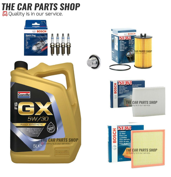 BOSCH SERVICE KIT FITS VAUXHALL ZAFIRA TOURER 1.4 2014  AIR OIL POLLEN SPARK