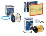 AIR FUEL OIL BOSCH FILTER SERVICE KIT FOR SAAB 9-3 1.9 DIESEL 2007-15
