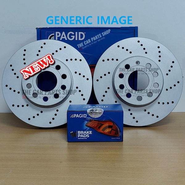 FOR BMW 2.0 118D E87 E82 DRILLED PAGID REAR BRAKE DISCS 300MM WITH PADS & SENSOR