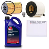 5L MILLERS & FILTERS SERVICE KIT FOR AUDI A4 MK5 2.0 TDI MK5