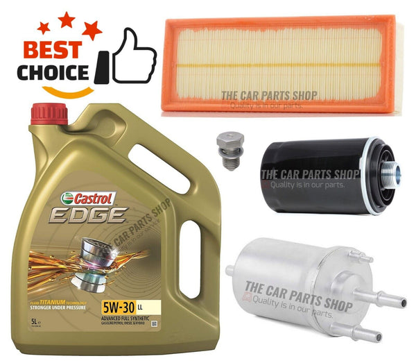 FOR VW GOLF GTI MK6 SERVICE KIT 5L CASTROL & AIR OIL FUEL FILTER PACK