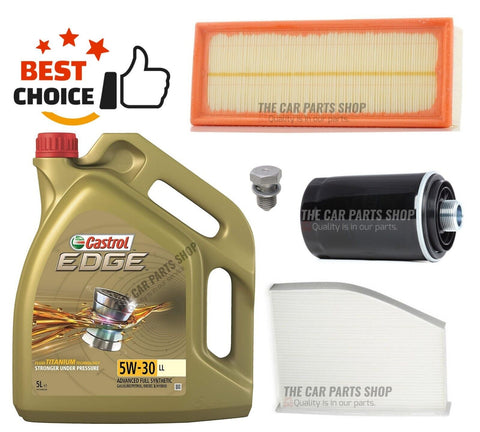 FOR VW GOLF GTI MK6 SERVICE KIT CABIN AIR OIL FILTER & CASTROL EDGE 5L