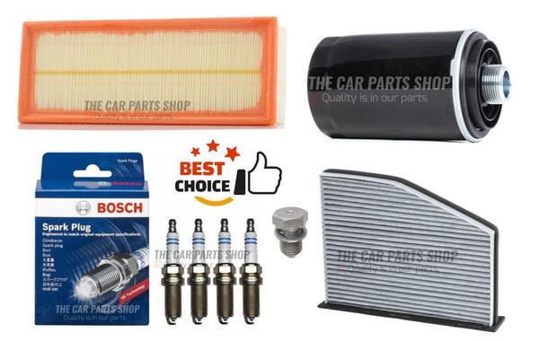 FOR VW GOLF GTI MK6 FILTER SERVICE KIT WITH BOSCH SPARK PLUGS X 4