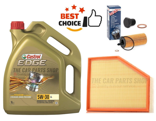 FOR BMW 520i 520D MSPORT G30 CASTROL SERVICE KIT AIR OIL FILTER 5L CASTROL EDGE