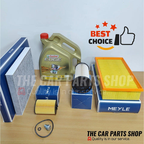 FOR VW BEETLE 2.0 TDI 14-18 FULL MEYLE SERVICE KIT AND CASTROL ENGINE OIL