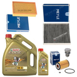 FOR VW TIGUAN 1.6 2.0 TDI MK2 MEYLE SERVICE KIT 6L CASTROL & MEYLE AIR OIL CABIN