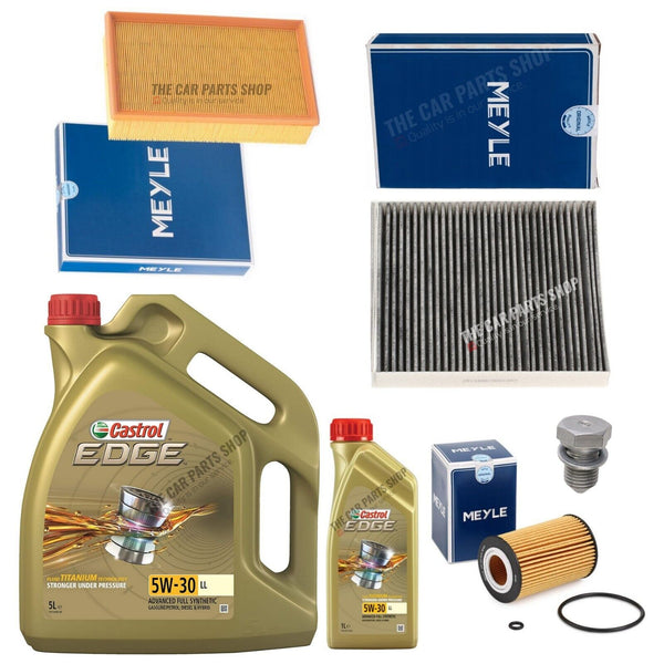 FOR VW TIGUAN 1.6 2.0 TDI MK2 MEYLE SERVICE KIT 6L CASTROL & MEYLE AIR OIL CABIN