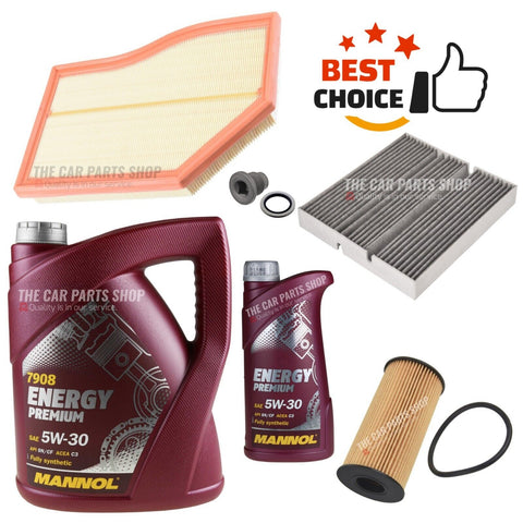 FOR MERCEDES A180D W177 1.5 DIESEL 2018+ SERVICE KIT AIR OIL CABIN 6L MANNOL