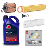 COMPLETE SERVICE KIT WITH 5L MILLERS OIL FOR MINI COOPER 1.6 PETROL 06-14