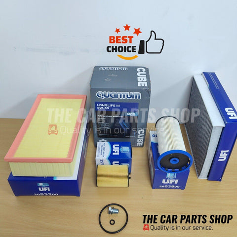 FOR SEAT ATECA 1.6 2.0 TDI UFI SERVICE KIT 5L 5W30 QUANTUM + FULL UFI FILTER KIT