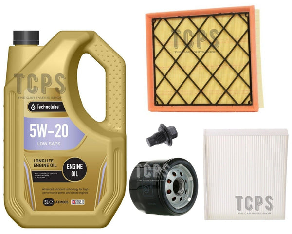 FOR FORD FOCUS 1.0 ECOBOOST MK4 2020+  SERVICE KIT 5L 5W20 & AIR OIL CABIN PLUG
