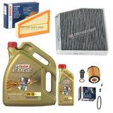 BOSCH SERVICE KIT AND 6L CASTROL EDGE FOR MERCEDES A-CLASS A180 AMG LINE PETROL
