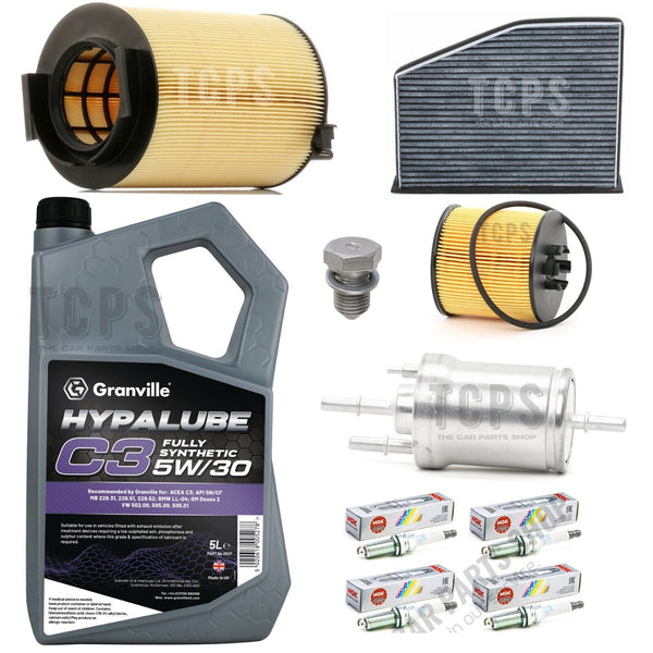 FOR VW JETTA 1.4 TSI MK5 FULL SERVICE KIT WITH 5L ENGINE OIL & NGK IRIDIUM PLUGS